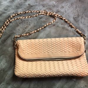 Peachy pink cross body bag